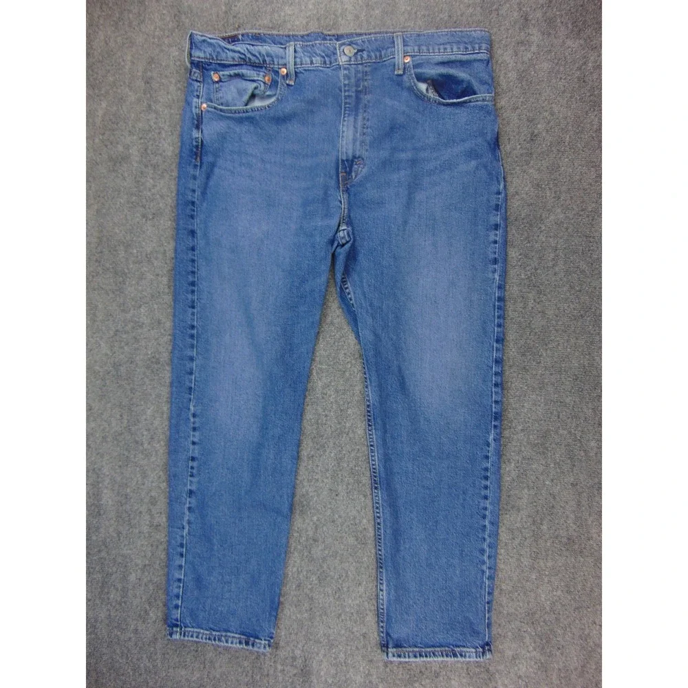 Levi's 541 Mens 38x29 Athletic Taper Blue Solid Denim Jeans Classic Casual